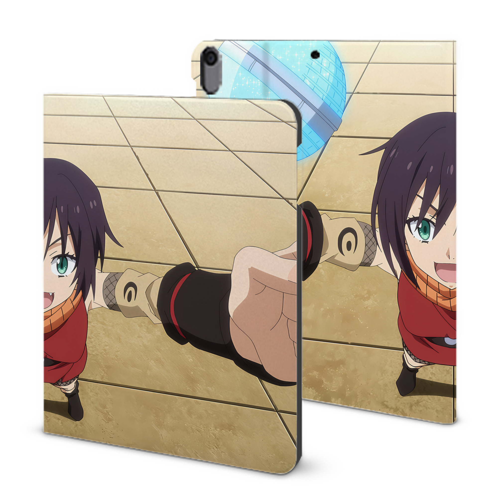 （画像用） 転スラ Regarding Reincarnated to Slime IPad ケース ブック型 PUレザー TPU 耐衝撃 軽量 薄型 ペン収納なし 全面保護 IPad 各モデル対応